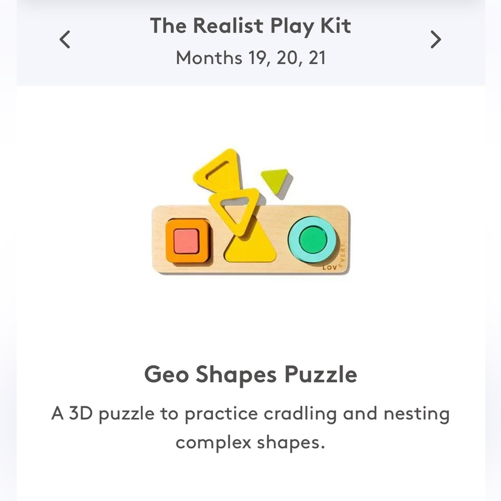 Lovevery Geo Shapes puzzle